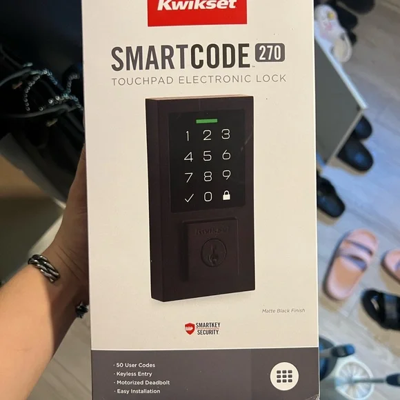 Kwikset SmartCode 270 Electronic Lock - Black - Picture 1 of 8